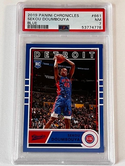 SEKOU DOUMBOUYA 2019 Panini Chronicles Classics Basketball ROOKIE Card PSA Graded 7 NM