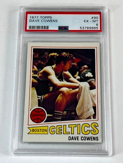 DAVE COWENS Hall Of Fame 1977 Topps Basketball Card Graded PSA 6 EX-NM