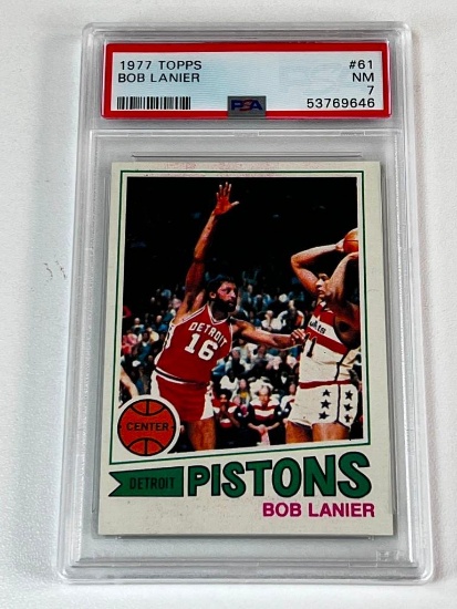 BOB LANIER Hall Of Fame 1977 Topps Basketball Card Graded PSA 7 MT