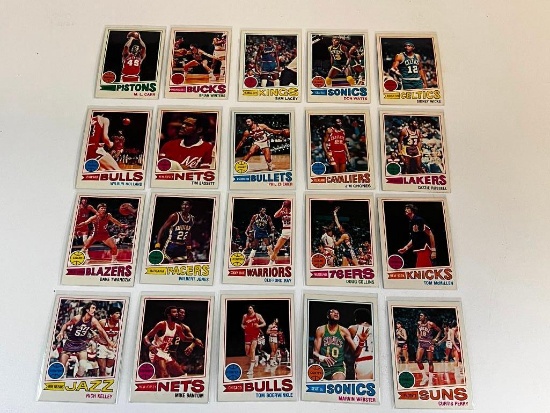 1977 Topps Basketball Cards Lot of 20 From a Set Break Cards 47-72