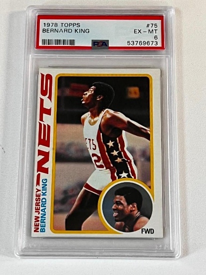 BERNARD KING Hall Of Fame 1978 Topps Basketball ROOKIE Card Graded PSA 6 EX-MT