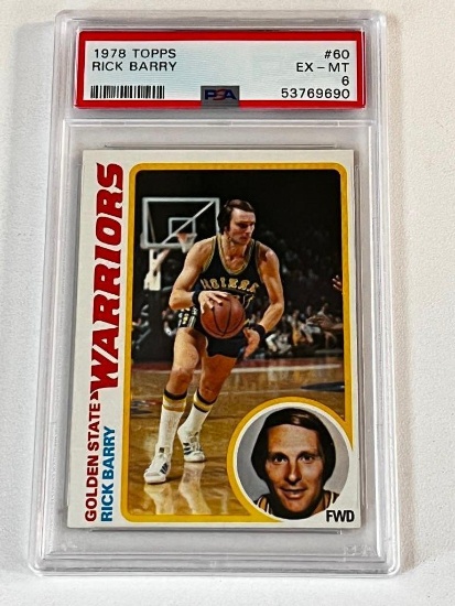RICK BARRY Hall Of Fame 1978 Topps Basketball Card Graded PSA 6 EX-MT
