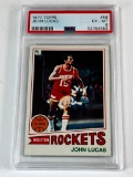 JOHN LUCAS 1977 Topps Basketball ROOKIE Card Graded PSA 6 EX-MT