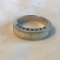 Sterling Silver Ring with Opalescent Center Plate Stones Size 7 | 5.61 grams