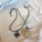 Lot of 2 Misc. Pendant Necklaces with Black Rope Chains