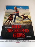 WHERE THE RED FERN GROWS Movie POSTER 27x40 B James Whitmore Beverly Garland