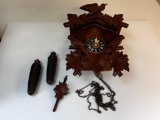 Vintage Schwer Regula Cuckoo Clock Birds Leaves West Germany