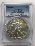 2014-W West Point American Eagle Silver Coin 1 oz 999 Fine Silver $1 Coin PCGS MS70