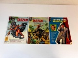 1960's 12 cents Gold Key Lot of 3 Comic Books- The Man From Uncle and Tarzan