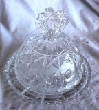 Antique West Germany Butter / Cheese Dome Crystal Echt Bleikristall
