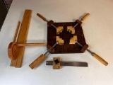 Wood Working Clamp/Vise, Wood Level and Ruler