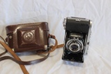 Rare Antique Baldinette Bellows 35mm Camera With Leather Case