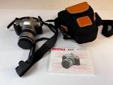 Pentax ZX-7 35mm SLR Film Camera 28-80 Pentax Zoom Lens with Case and original manual
