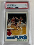 GEORGE GERVIN Hall Of Fame 1977 Topps Basketball Card Graded PSA 7 NM
