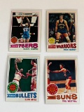1977 Topps Basketball Lot of 4 Hall Of Fame Players-Barry, Westphal, Hayes and Dawkins