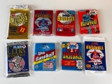 Lot of 8 Vintage Baseball Wax Packs SEALED
