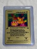 POKEMON PIKACHU Birthday Cake Limited Edition Replica Gold Metal Card