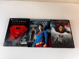 Superman Man Of Steel, Superman Returns and Superman Doomsday DVDS