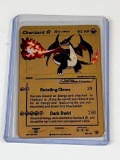 CHARIZARD Pokemon Limited Edition Replica Gold Metal Card