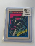 SPIDER-MAN Black Costume Limited Edition 1990 Replica Gold Metal Novelty Card