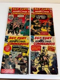 1960's 12 cents Lot of 4 Marvel SGT FURY AND HIS HOWLING COMMANDOS Comic Books Issues2, 6, 7 and 9