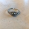 Sterling Silver Ring With Black Center Stone Size 7 | 2.22 grams