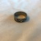 Sterling Silver Ring with Impression Designs Around the Outside Size 9
