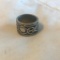 Silver-Toned Ring with Engraved Designs Around the Outside Size 8