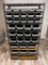 Large Storage Rack with 36 Plastic Bins for Parts and Supplies