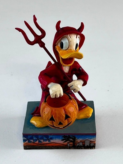 Jim Shore Disney Traditions Devilish Treat Donald Duck -Halloween Figure