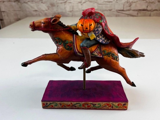 Jim Shore Heartwood Creek Halloween Headless Horseman-The Headless Rider Follows