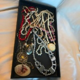 Tray Lot of Misc. Beaded and Chain Necklaces