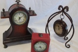Lot of 3 Battery Operated Clocks All Work