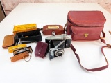 Vintage Kodak Tourist Folding Film Camera With accessories
