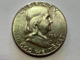 1961 US Franklin Silver Half Dollar 50 Cent Coin 90% Silver