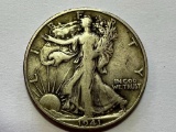 1947-D US Walking Liberty Half Dollar 50 Cent Coin 90% Silver
