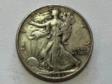 1943 US Walking Liberty Half Dollar 50 Cent Coin 90% Silver