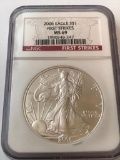 2006 American Eagle Silver Coin 1 oz 999 Fine Silver $1 Coin First Strikes NGC MS69