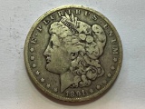 1891-O Morgan Silver One Dollar Coin 90% Silver