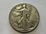 1945 US Walking Liberty Half Dollar 50 Cent Coin 90% Silver