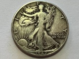 1942-D US Walking Liberty Half Dollar 50 Cent Coin 90% Silver