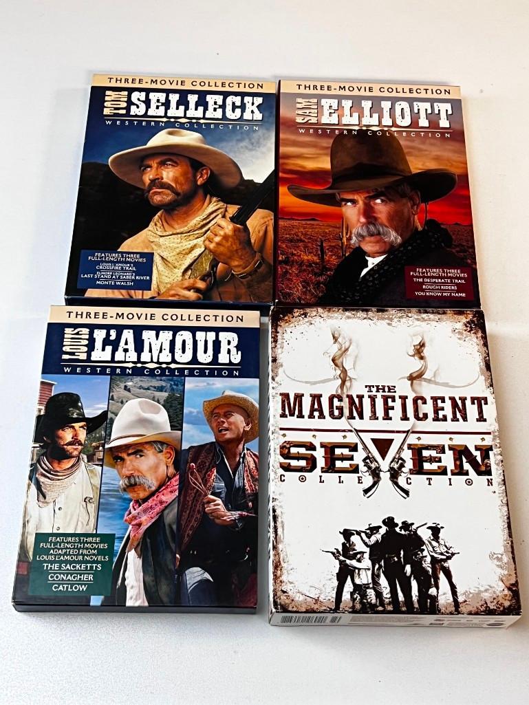 Lot of 13 Western Movies on 4 DVD Box Sets- Louis