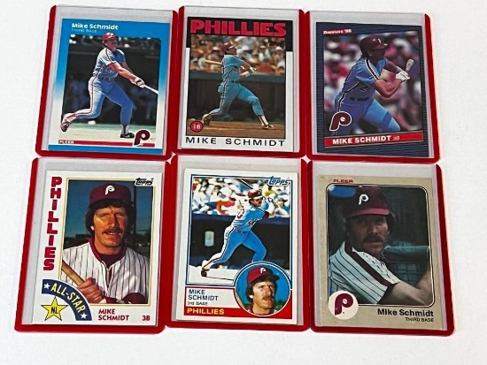 MIKE SCHMIDT Lot of 6 Baseball Cards
