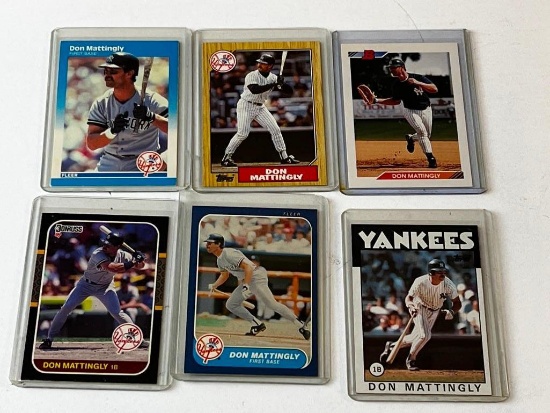 DON MATTINGLY Lot of 6 Baseball Cards