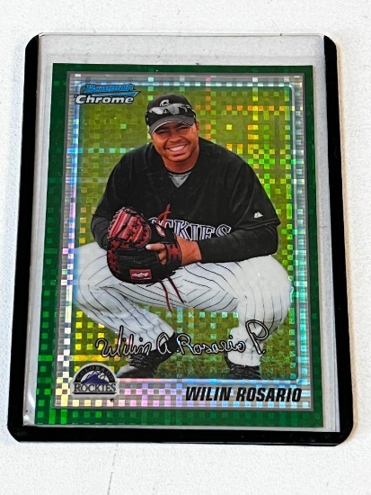 WILIN ROSARIO 2010 Bowman Chrome Baseball GREEN XFRACTOR ROOKIE Card