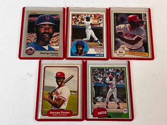 GEORGE FOSTER Lot of 5 Baseball Cards