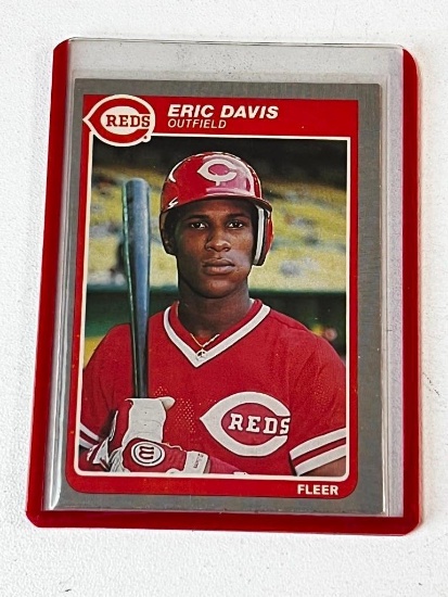 ERIC DAVIS 1985 Fleer Baseball ROOKIE Card