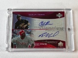 RYAN HOWARD and CHARLES JOHNSON 2005 Reflections Dual Signature Red 81/99 AUTOGRAPH Card