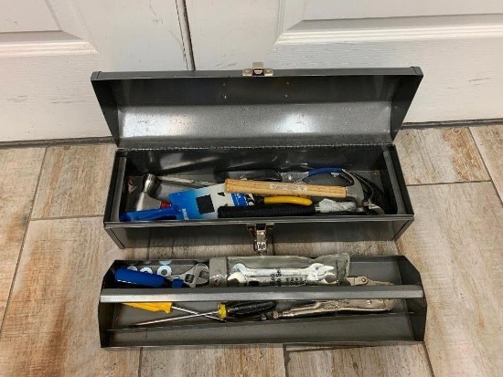 Craftsman Metal Tool Box With Misc. Tools Inside