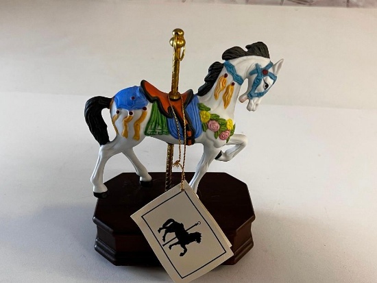 Carousel Horse STEIN & GOLDSTEIN Figurine Music Box Impulse Giftware 1988